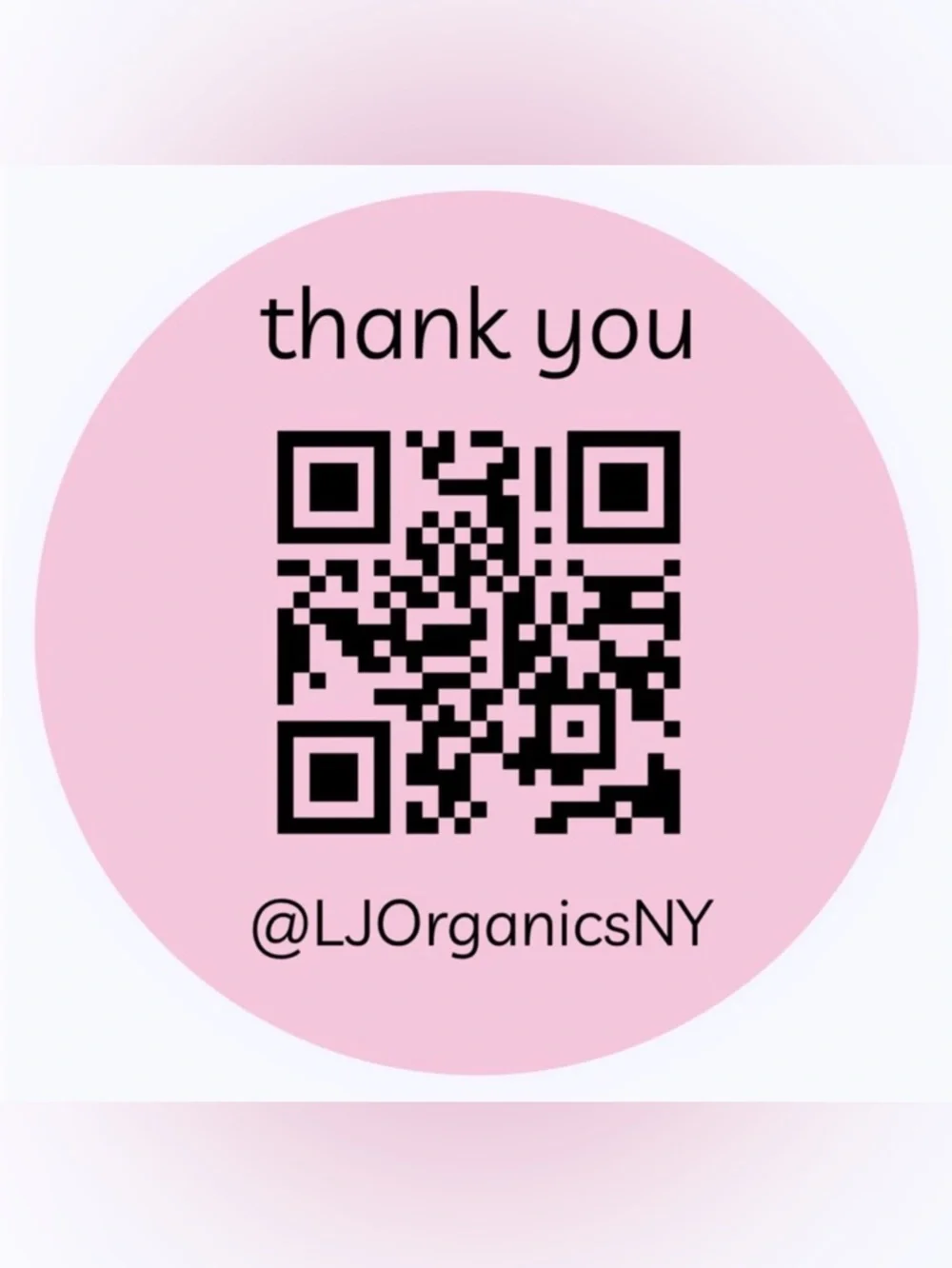 30 CUSTOM STICKERS - 2” ROUND - THANK YOU - W/ YOUR QR CODE & CLOSET NAME